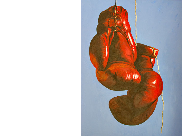 Boxhandschuhe, Acryl auf Leinwand 60 x 40 cm, 2013